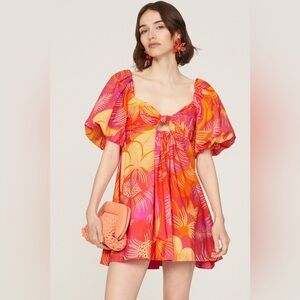 Farm Rio Summer Garden mini dress